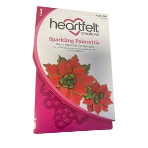Heartfelt Creations Sparkling Poinsettia Craft Die - Cut